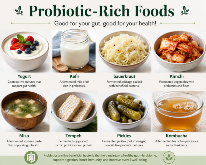 Pro-biotic rich foods for healthier skin